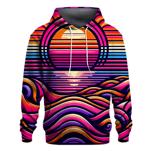 Neon Sunset Wave Hoodie