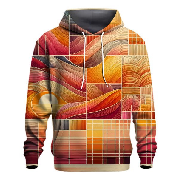 Sunset Grid Pattern Hoodie