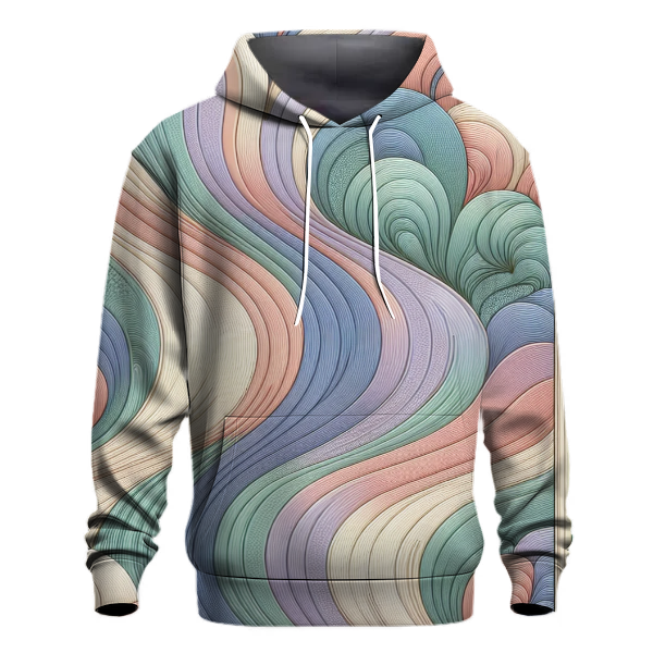 Pastel Wave Patterns Hoodie
