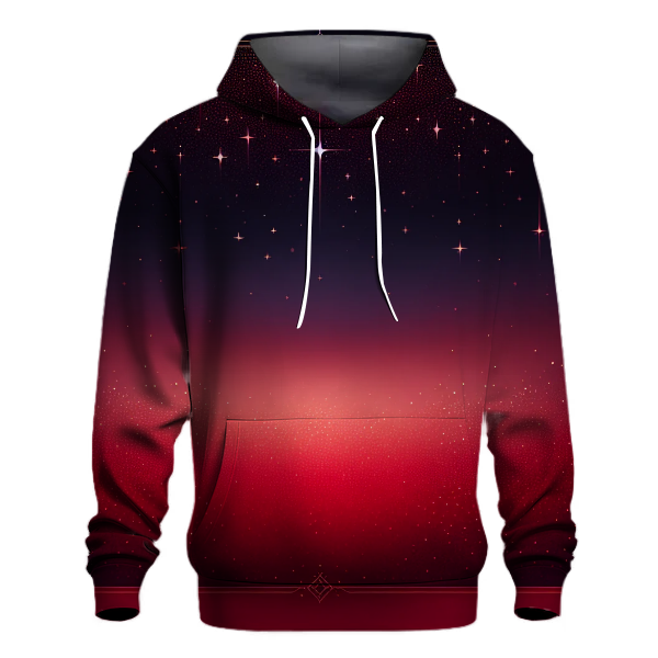 Crimson Nightfall Gradient Hoodie