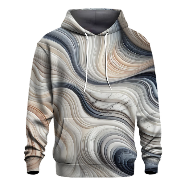 Ivory Marble Swirl Hoodie