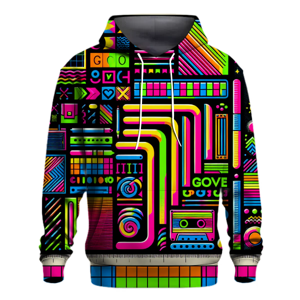 Neon Groove Patterns Hoodie