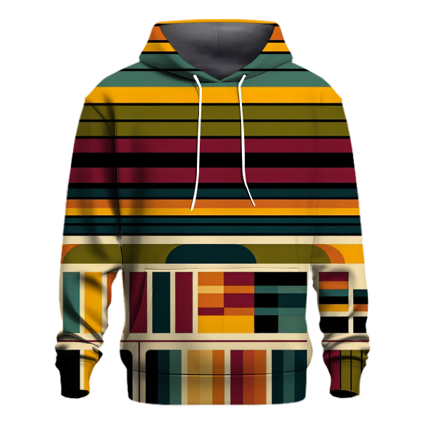 Funky Retro Stripes Hoodie
