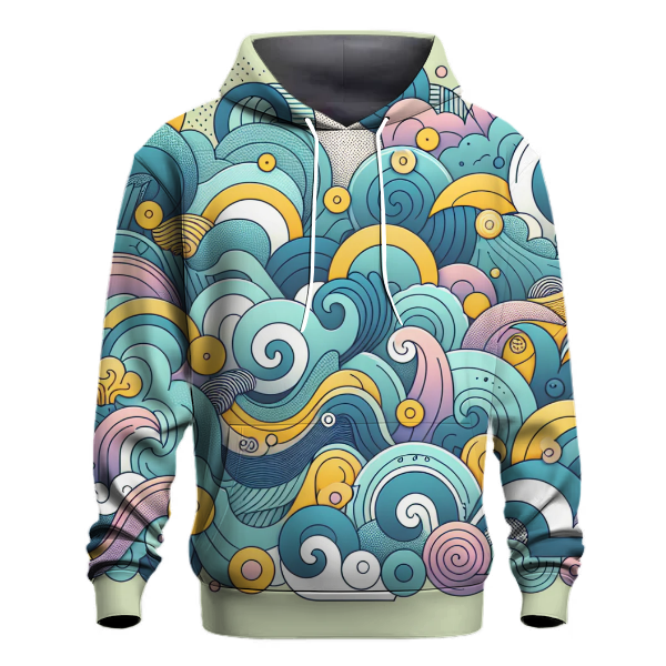 Artistic Wave Doodle Hoodie