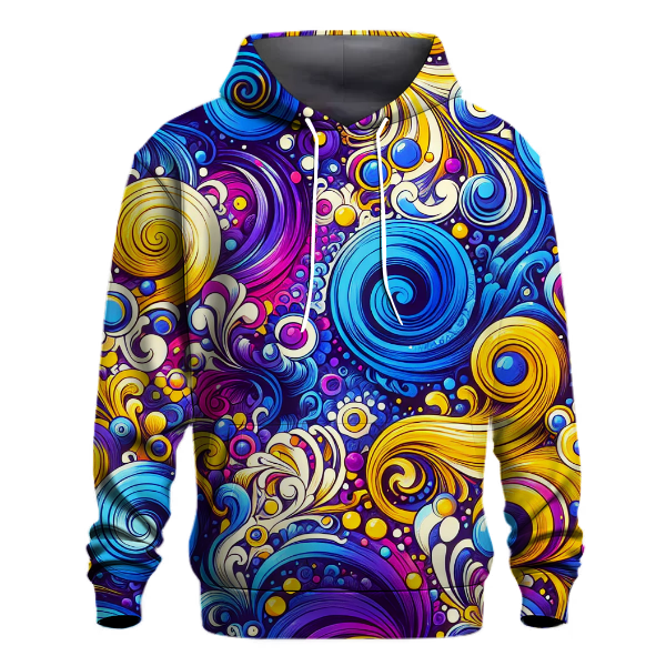 Retro Tie Dye Spirals Hoodie