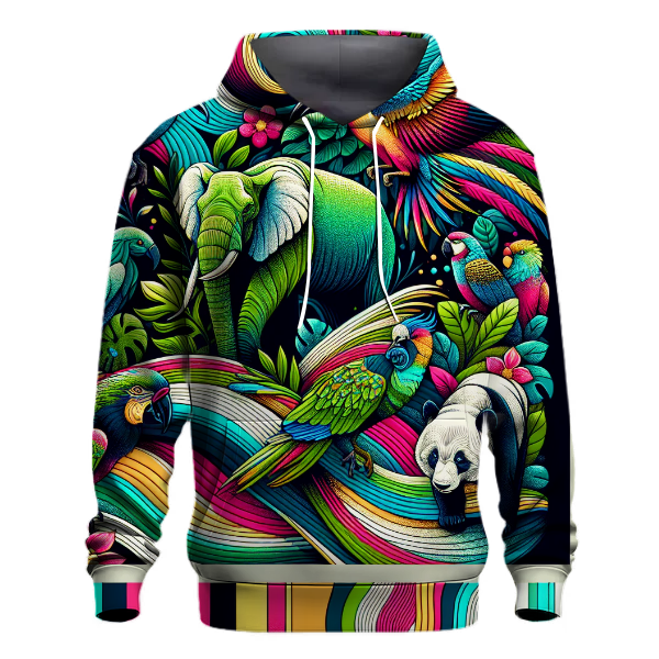Neon Wave Safari Hoodie