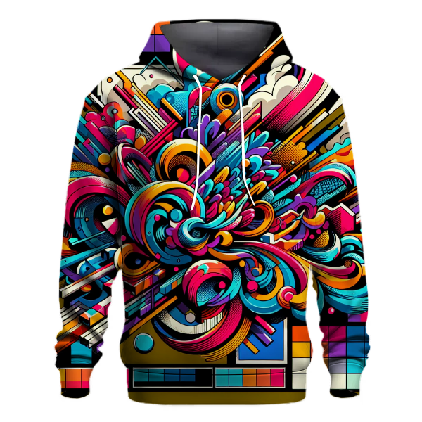 Neon Graffiti Style Hoodie