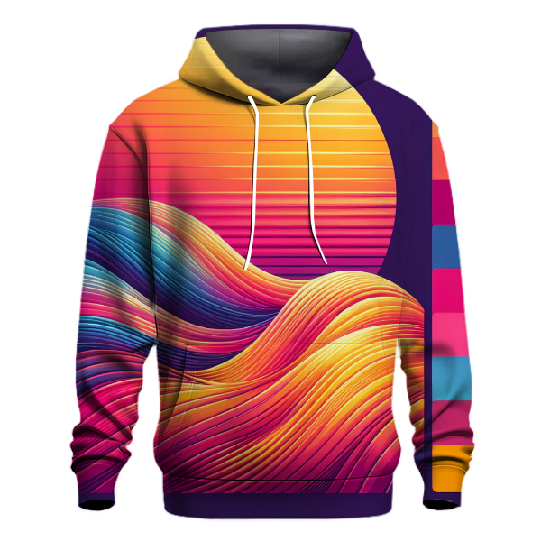 Tropical Dawn Waves Hoodie