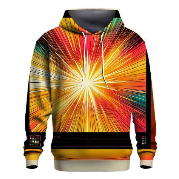 Starburst Gradient Design Hoodie