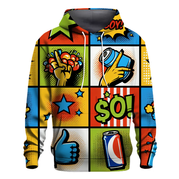 Chic Vintage Pop Art Hoodie