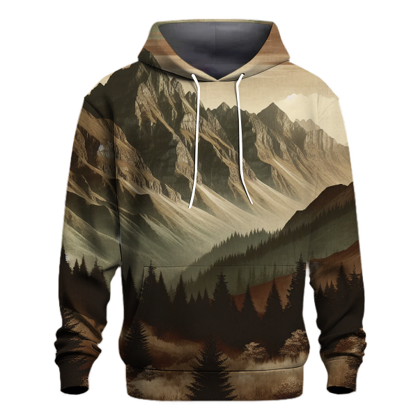 Rustic Mountain Peaks Hoodie