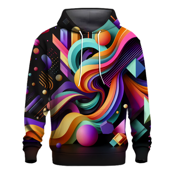 Vibrant Geometric Funk Hoodie