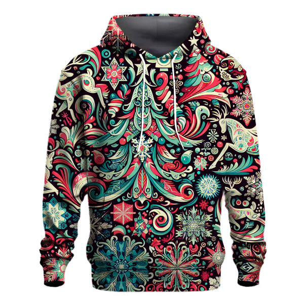 Retro Christmas Sweater Party Hoodie