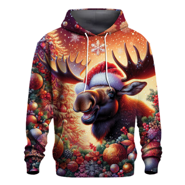 Jolly Christmas Moose Hoodie