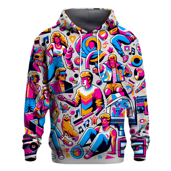 Classic 80s Pop Culture Icons Hoodie