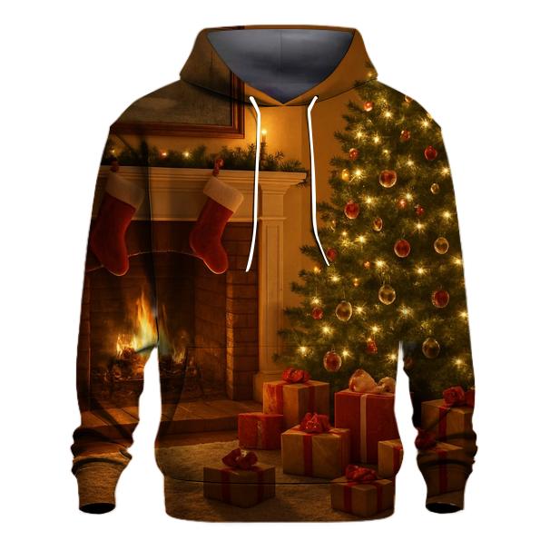 Christmas Fireplace Glow Hoodie