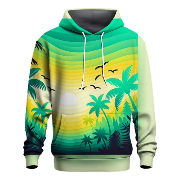 Tropical Paradise Gradient Design Hoodie