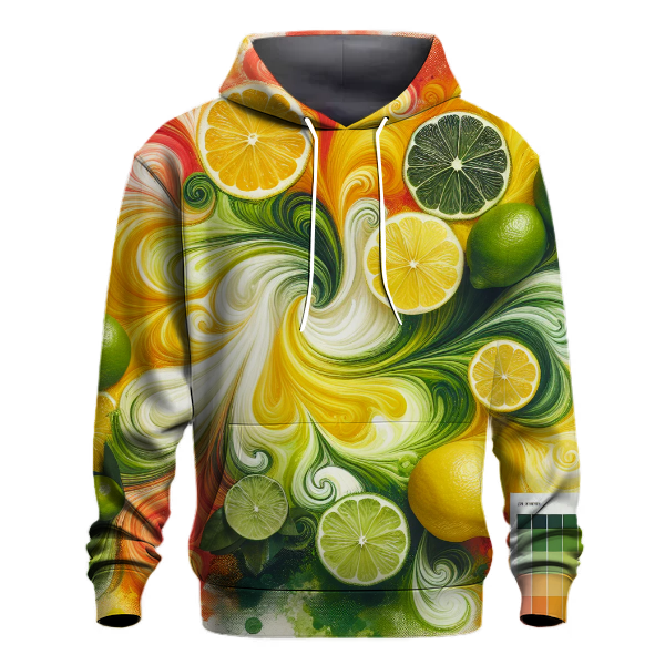 Bright Citrus Tie-dye Design Hoodie