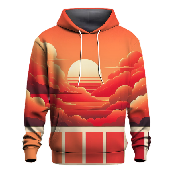 Peach Coral Sunset Hoodie