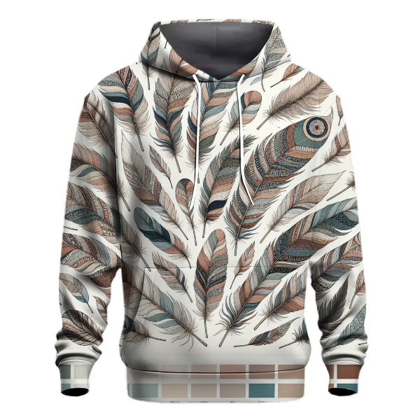 Bohemian Feather Elegance Hoodie