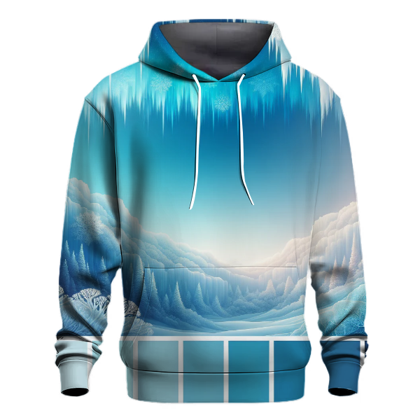 Icy Blue Glacier Gradient Hoodie