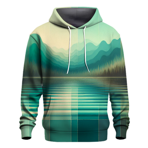 Mountain Lake Reflection Gradient Hoodie