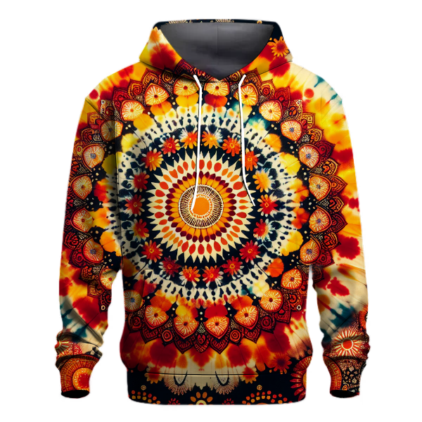 Fiery Dawn Tie-dye Hoodie