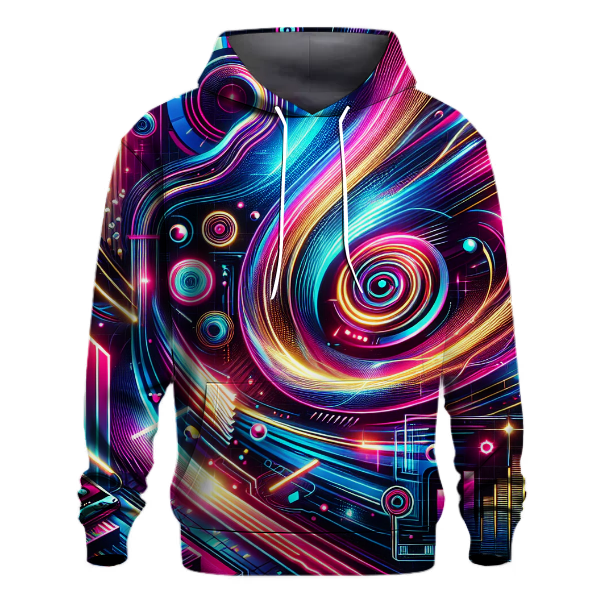 Neon Synth Rider Hoodie