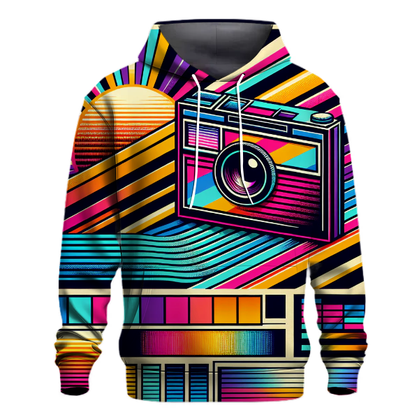 Retro Rainbow Stripes Design Hoodie