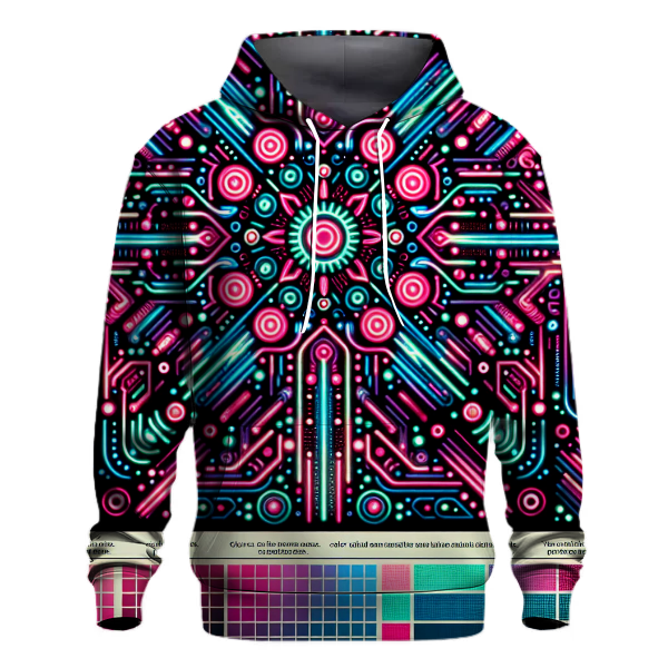 Nostalgic Neon Pop Hoodie