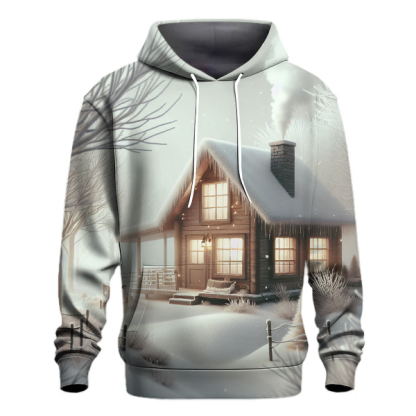Peaceful Winter Cabin Retreat Hoodie