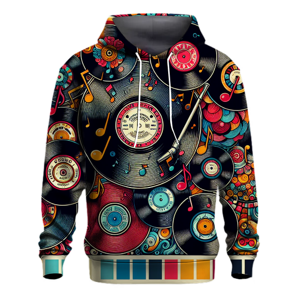 Retro Vinyl Record Vibes Hoodie