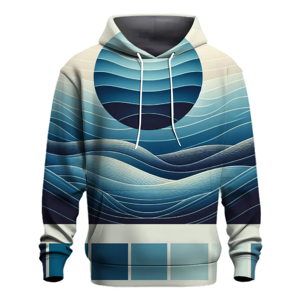 Steel Blue Waves Hoodie