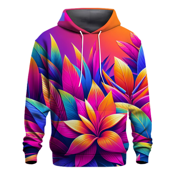 Vivid Tropical Bloom Hoodie