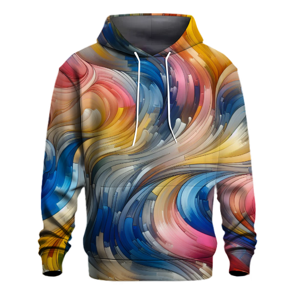 Artful Waves of Color Hoodie