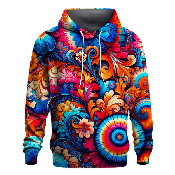 Funky Tie-Dye Flower Power Hoodie
