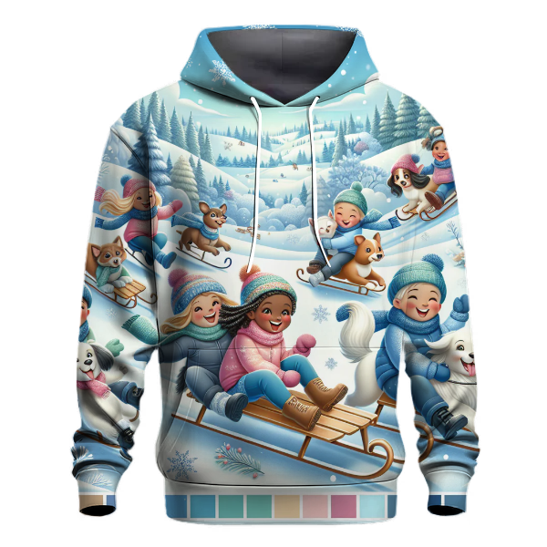 Joyful Christmas Sledding Hoodie