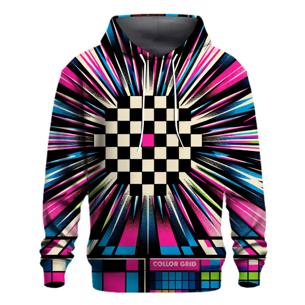 Technicolor Chessboard Hoodie