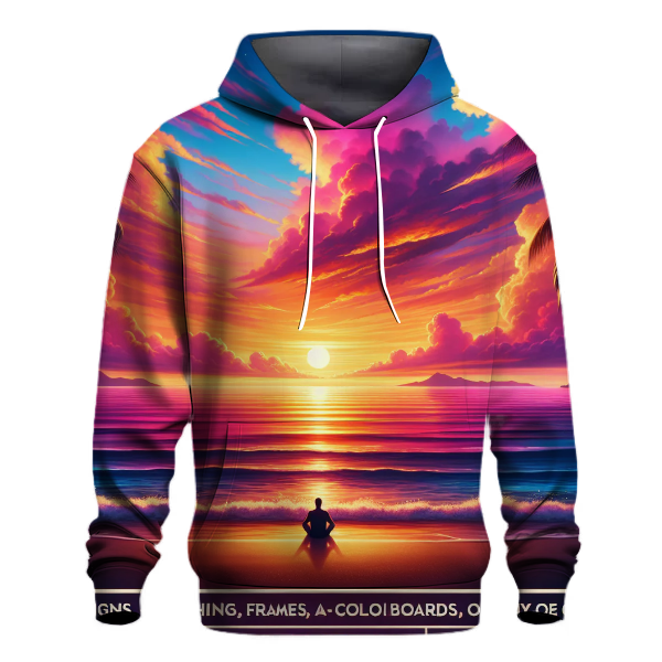 Serene Sunset Beach Escape Hoodie