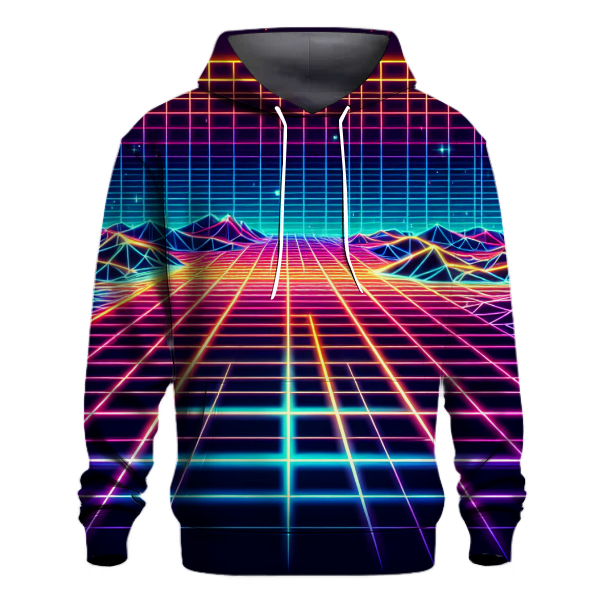 Neon Synth Grid Hoodie