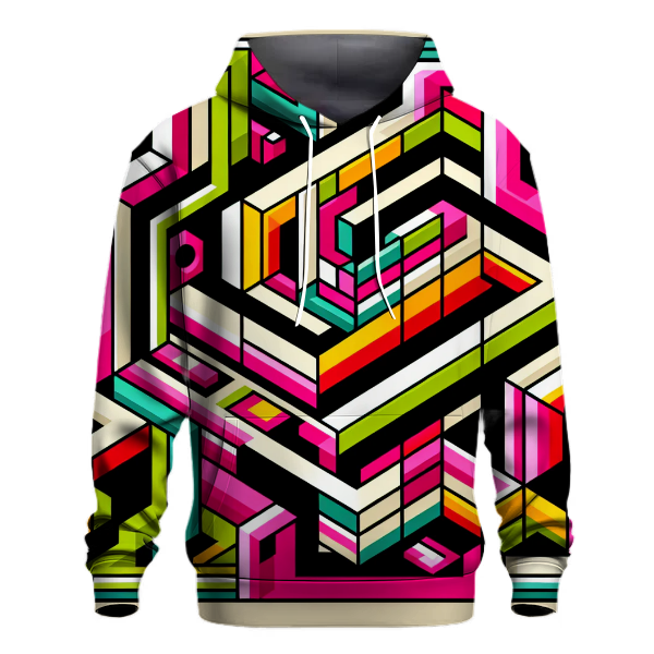 Neon Funky Shapes Hoodie