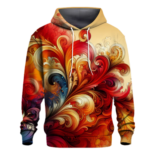 Flaming Sunset Tie-Dye Design Hoodie