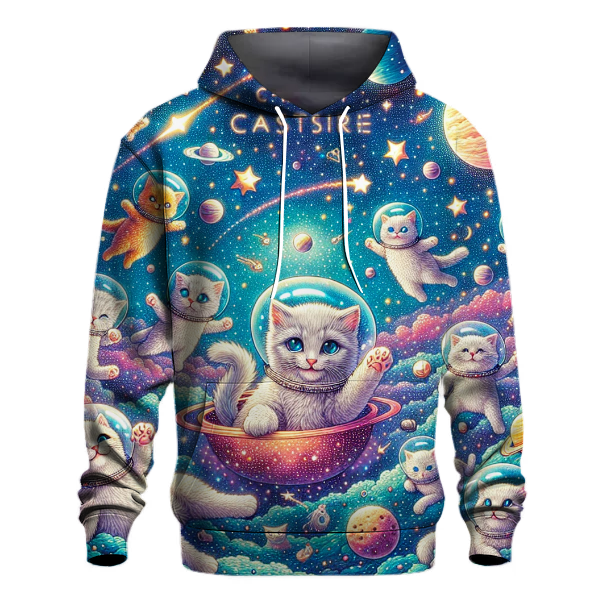 Galactic Feline Voyage Hoodie