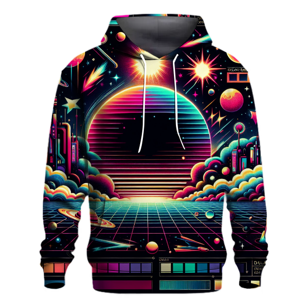Retro Futuristic Spacescape Hoodie