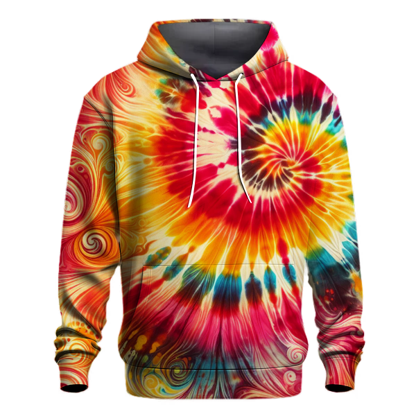 Fiery Sunset Tie-dye Hoodie