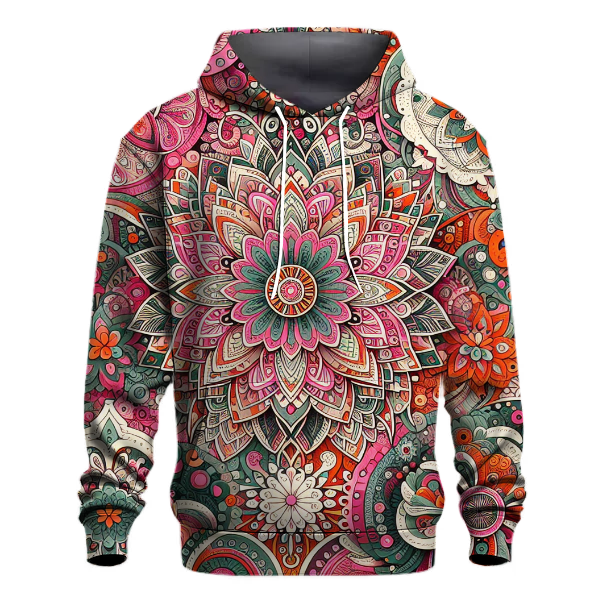 Groovy Floral Patchwork Hoodie