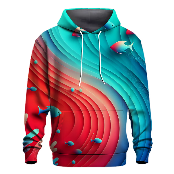Coral Reef Gradient Design Hoodie