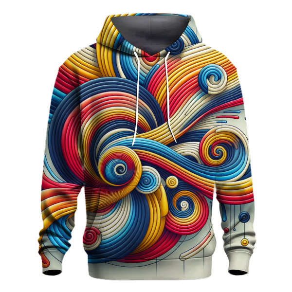 Funky Geometric Spirals Hoodie