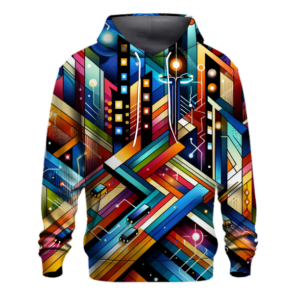 Colorful Abstract Cityscape Hoodie