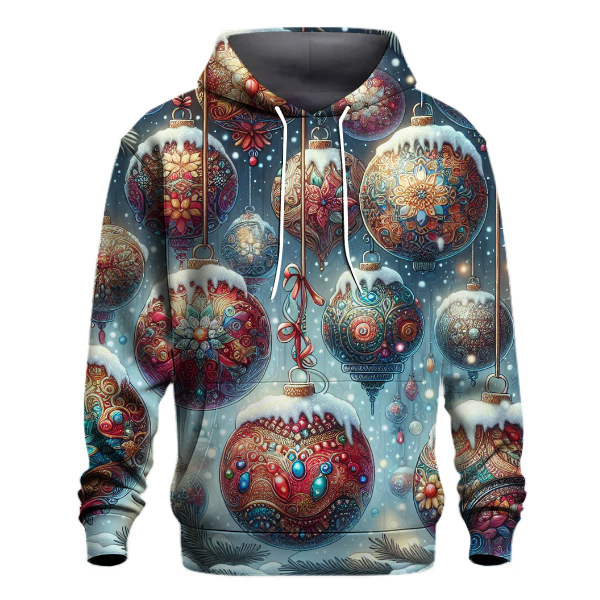 Glistening Christmas Ornaments Hoodie
